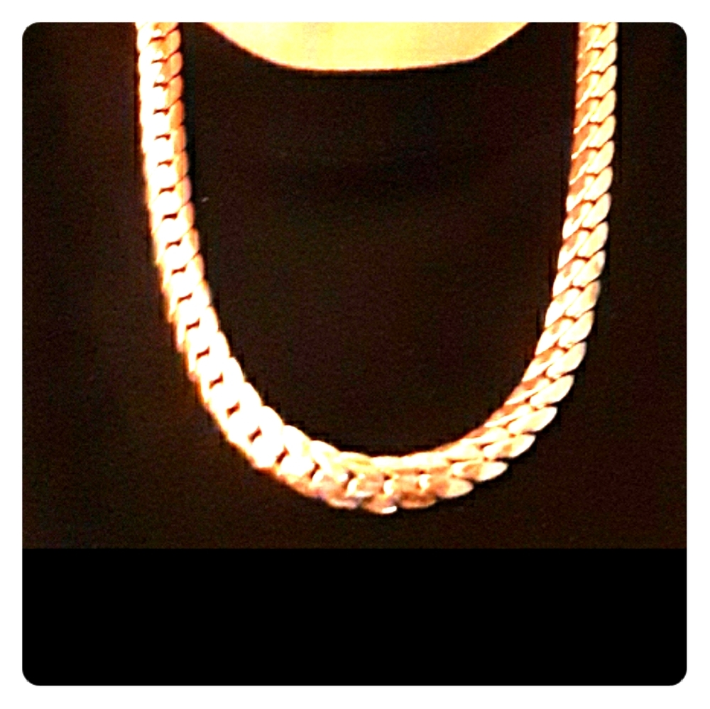 22" new cuban style 18k good over brass